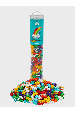 Plus - Plus Minecraft Temalı Silindir Kutuda Gökkuşağı - Rainbow ( 240 Parça ) 4262