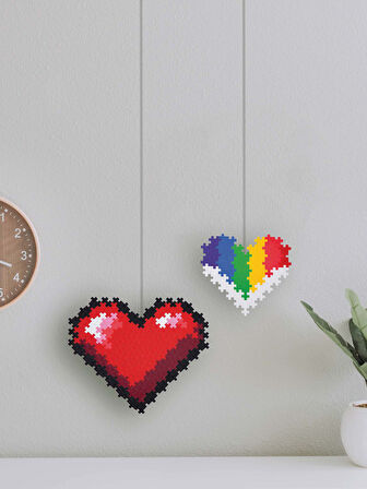 Plus - Plus Minecraft Temalı Kutuda By Number Hearts - Numaralı Kalpler Lego Yapı Oyuncağı (250Parça