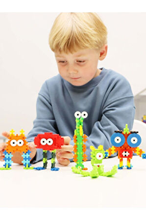 Plus - Plus Minecraft Temalı Learn to Build Creatures - Yaratıklar Lego Yapı Oyuncağı(240 Parça)3907