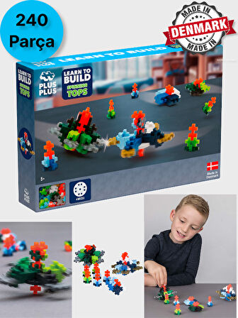 Plus - Plus Minecraft Temalı Learn to Build Spinning Tops Renkli Topaçlar Lego Yapı Oyuncağı