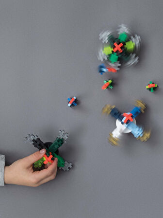 Plus - Plus Minecraft Temalı Learn to Build Spinning Tops Renkli Topaçlar Lego Yapı Oyuncağı