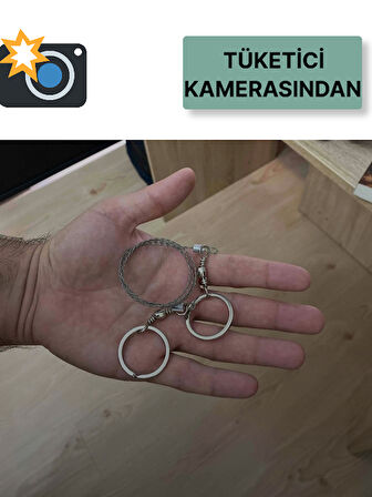 Karavanda, Kampda Taşınabilir Mini Zincir Cep Testeresi Dişli Tel Ahşap Plastik Metal Kesme Aleti
