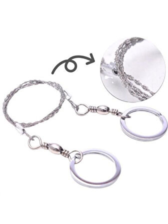 Karavanda, Kampda Taşınabilir Mini Zincir Cep Testeresi Dişli Tel Ahşap Plastik Metal Kesme Aleti