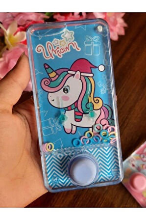 Rengarenk Tek Boynuzlu At Temalı - Suda Halka Geçirme Oyunu - Model 4