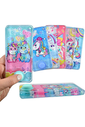 Rengarenk Tek Boynuzlu At Temalı - Suda Halka Geçirme Oyunu - Model 4