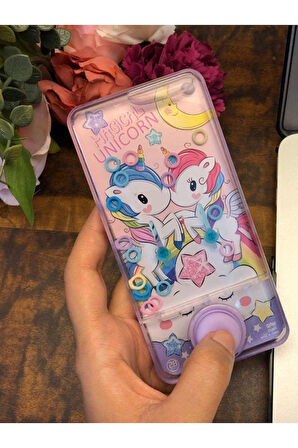 Rengarenk Tek Boynuzlu At Temalı - Suda Halka Geçirme Oyunu - Model 5