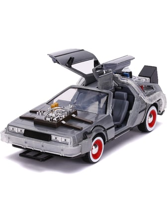 Back to The Future Geleceğe Dönüş 3 - Işıklı Time Machine Zaman Makinesi Die - Cast Metal Araba 1:24