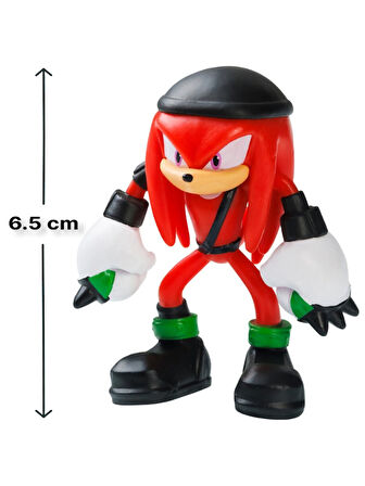 Sonic Prime 5 li Figür Set - Sonic + Eggforcer + Renegade Knucks + Rebel Rouge + Sürpriz 6.5 cm