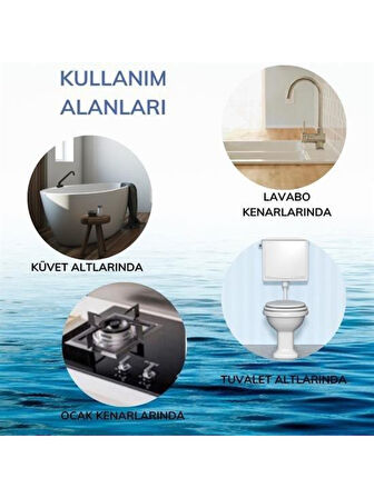 Su Sızdırmaz Banyo Mutfak Lavabo İzolasyon Yapışkanlı  Şerit Bant - 3.2 mt