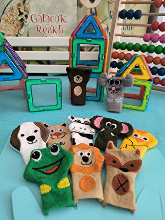 10 lu Parmak Kukla Drama Oyun Aktivite Seti - Hayvanlar