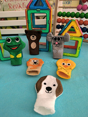 10 lu Parmak Kukla Drama Oyun Aktivite Seti - Hayvanlar