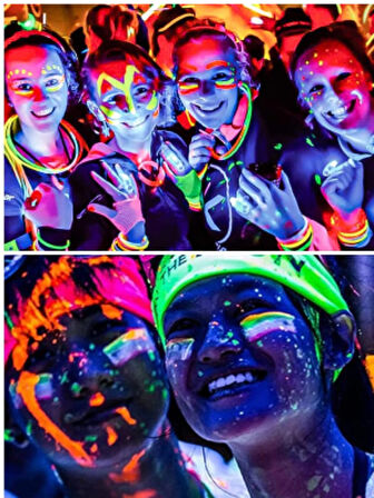 Karanlıkta Parlayan Neonlu Glow Parti Yüz Boyası - Pembe - 1 Adet