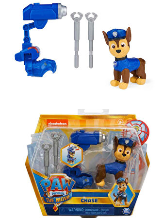 Paw Patrol The Movie Aksesuarlı Kahraman Figürleri - Chase - 7 cm