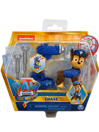 Paw Patrol The Movie Aksesuarlı Kahraman Figürleri - Chase - 7 cm