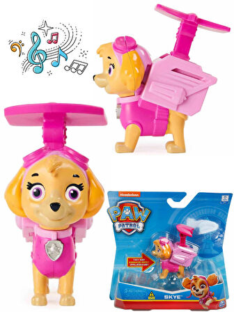 Paw Patrol Müzikli ve Rozetli Kahramanlar - Skye - 10 cm