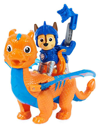 Paw Patrol Dinozorlu Kahraman Şövalyeler Oyun Seti - Chase And Dragon Draco 20 cm