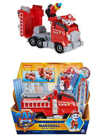 Paw Patrol Deluxe Marshall ve Dönüşebilen Delüks İtfaiye Aracı - 18 cm