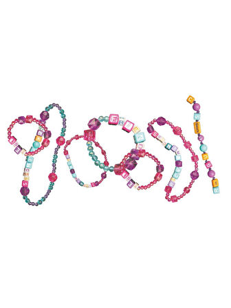 El İşi Bileklik Takı Aksesuar Yapma Seti - 2 in 1 Harfli Boncuk Hobi Seti