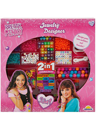 El İşi Bileklik Takı Aksesuar Yapma Seti - 2 in 1 Harfli Boncuk Hobi Seti