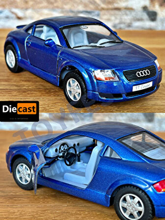 Audi TT Coupe Çek Bırak Die - Cast Kapıları Açılabilen Koleksiyonluk Metal Model Araba - 11.5 cm