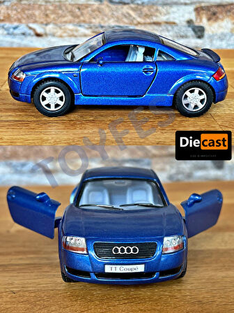 Audi TT Coupe Çek Bırak Die - Cast Kapıları Açılabilen Koleksiyonluk Metal Model Araba - 11.5 cm