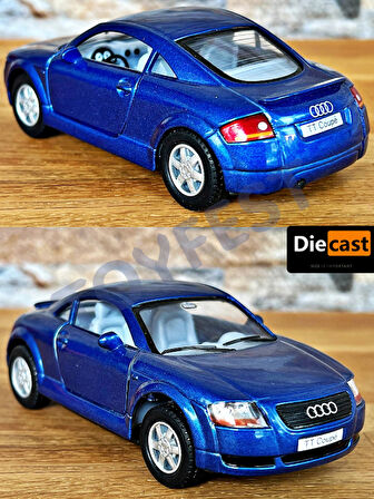 Audi TT Coupe Çek Bırak Die - Cast Kapıları Açılabilen Koleksiyonluk Metal Model Araba - 11.5 cm