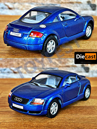 Audi TT Coupe Çek Bırak Die - Cast Kapıları Açılabilen Koleksiyonluk Metal Model Araba - 11.5 cm