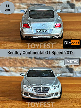 2012 Bentley Continental GT Speed Çek Bırak Kapıları Açılabilen Metal Model Araba - Metalik 11.5 cm