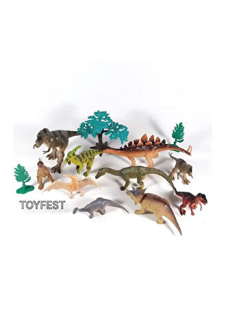 Dinazorlar Oyun Seti - 13 Parça Kapaklı Taşıma Saplı Özel Kovasında 24 cm