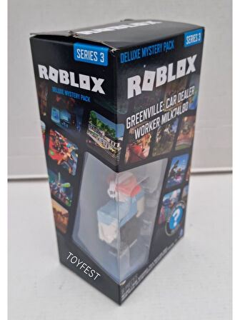 ROBLOX Deluxe Mystery Pack Seri 3 Greenville : Car Dealer Worker Milk74L80 Figür - Online Oyun Kodlu
