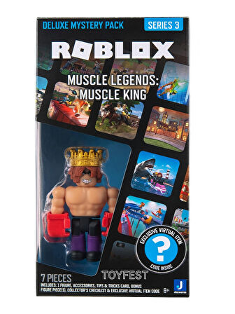 ROBLOX Deluxe Mystery Pack Seri 3 Muscle Legends : Muscle King Figür - 9 cm Online Oyun Kodlu