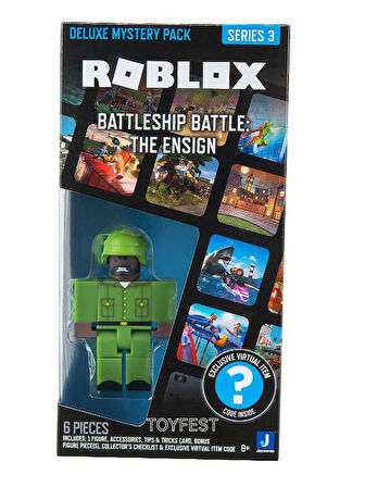 ROBLOX Deluxe Mystery Pack Seri 3 Battleship Battle : The Ensign Figür - 9 cm Online Oyun Kodlu