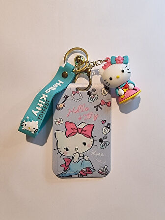 Hello Kitty Figür Anahtarlık Çanta Aksesuarı ve Kartlık 2 si bir Arada - Model 1