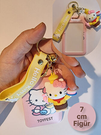 Hello Kitty Figür Anahtarlık Çanta Aksesuarı ve Kartlık 2 si bir Arada - Model 2