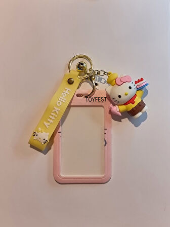 Hello Kitty Figür Anahtarlık Çanta Aksesuarı ve Kartlık 2 si bir Arada - Model 2