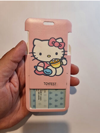 Hello Kitty Figür Anahtarlık Çanta Aksesuarı ve Kartlık 2 si bir Arada - Model 2