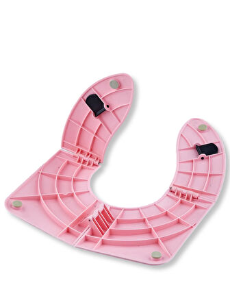 3 Hareketle Katlanıp Taşınabilir Mikrop Savar Çocuk Klozet Adaptörü -  Pembe 