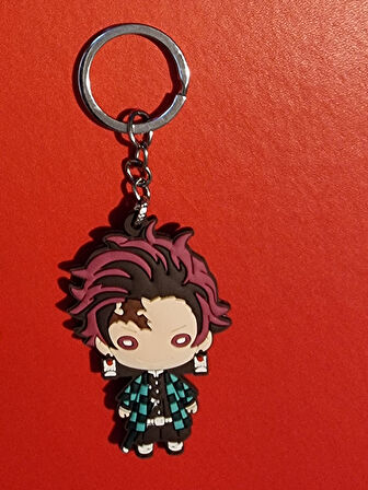 Demon Slayer Figürleri Tanjirou  Nezuko Agatsuma Zenitsu Hashibira Inosuke Itabag Anahtarlık -4 ADET
