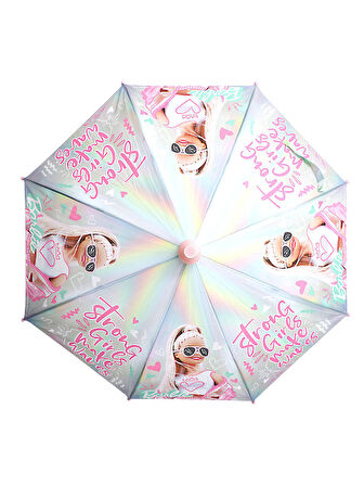 Barbie Strong Girl PVC Koruma Kılıflı Çocuk Şemsiyesi - 3 - 12 Yaş Arası Çap : 85 cm