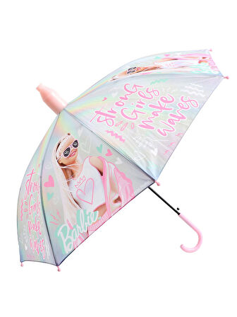 Barbie Strong Girl PVC Koruma Kılıflı Çocuk Şemsiyesi - 3 - 12 Yaş Arası Çap : 85 cm