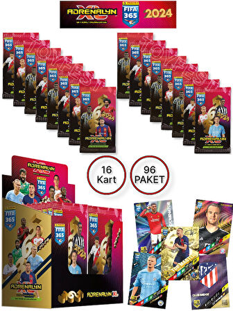 Panini Adrenalyn Fifa 365 - 2024 Official Trading Card Futbolcu Kartları Etiketi ( 16 PAKET )