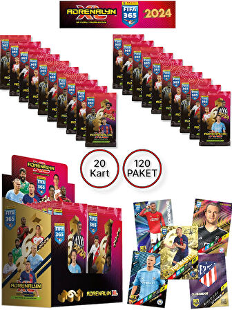 Panini Adrenalyn Fifa 365 - 2024 Official Trading Card Futbolcu Kartları Etiketi ( 20 PAKET )