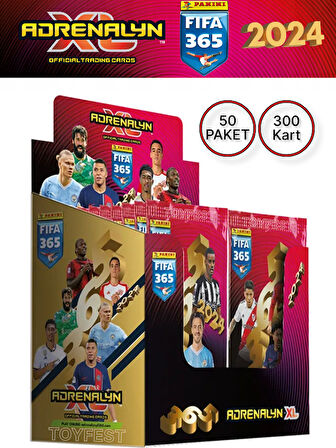 Panini Adrenalyn Fifa 365 - 2024 Official Trading Card Futbolcu Kartları Etiketi ( 50 PAKET )