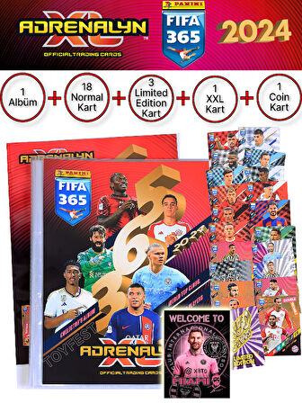 Panini Adrenalyn Fifa 365 - 2024 TCG Mega Başlangıç Paketi Futbolcu Kartları Dergi Albümü