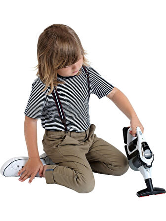 Bosch Sesli ve Işıklı Oyuncak Dikey Vakum Elektrik Süpürgesi - Beyaz - 80cm