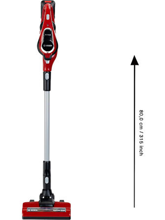 Bosch Sesli ve Işıklı Oyuncak Dikey Vakum Elektrik Süpürgesi - Kırmızı - 80cm