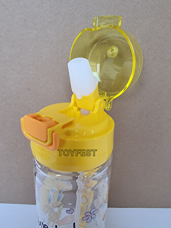 Pipetli Suluk Matara - Kilit Kapaklı Tweety Temalı Lisanslı  - 500 ML