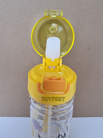 Pipetli Suluk Matara - Kilit Kapaklı Tweety Temalı Lisanslı  - 500 ML