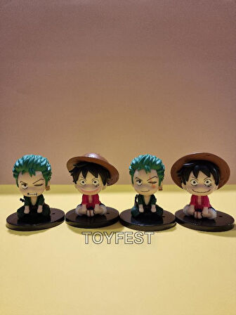 Anime One Piece Monkey D. Luffy Action Mini Figür Oyuncak Biblo Model 2 - 6.5 cm