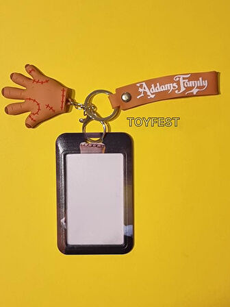 Adams Family - Adams Ailesi 3D Silikon Dikişli El Figür Anahtarlık ve Kartlık 2 si bir Arada